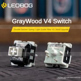 Leobog Graywood V4 V3 Switch Linear POM HIFI -schakelaars voor aangepaste mechanische toetsenbordkit 35Pin DIY Gaming Accessories GMK67 240415