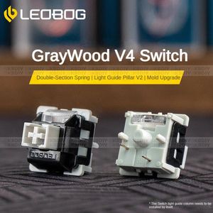Leobog Graywood V4 V3 Switch Linear POM HIFI interrupteurs pour le kit de clavier mécanique personnalisé 35pin ACCESSOIRES DE GAMING DIY GMK67 240415