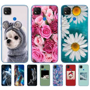 Voor Xiaomi Redmi 9C Case 6.53 Inch Painted Silicon Soft TPU Back Phone Cover NFC Bumper Volledige bescherming Coque