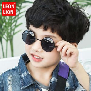 Leonlion 2023 Ronde merk zonnebril kinderen schattige bril voor jongen/meisje spiegel oculos de sol feminino L2405