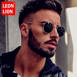 Leonlion 2023 Lunettes de soleil rétro rondes hommes verres vintage pour menwomen Luxury Eyewear Metal Lunette Soleil Homme UV400 240423