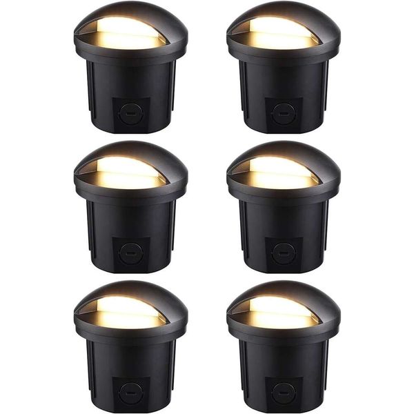 LEONLITE Well Lights Paysage LED dans l'éclairage au sol pour l'extérieur, basse tension, étanche, construction en aluminium, blanc chaud, économe en énergie, répertorié UL