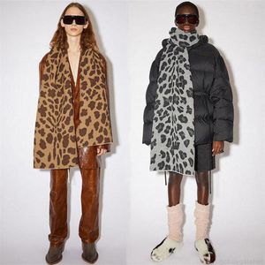 Écharpe pour femmes à motif léopard Ac épaissie chaude avec une écharpe de mode châle résistant au froidWLLX