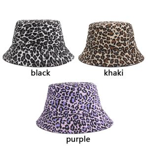 Léopard coton imprimé femmes seau chapeau Bob casquettes Panama été soleil chapeaux pour femmes Gorros Hip Hop casquette pêcheur chapeaux casquette de plage