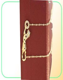 Collier de créateur de léopard bijoux de mode de mode argent rose or rose de haute qualité motif en acier design animal de luxe