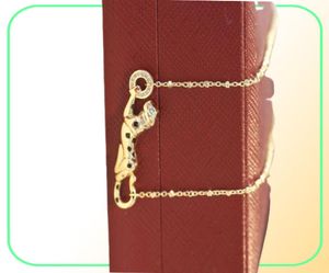 Leopard Designer ketting ketting mode sieraden zilveren rosé goud hoogwaardige diamantpatroon stalen dierenontwerp luxe juwelen8472512