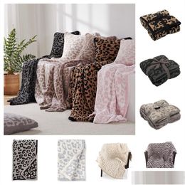 LEOPARD DESIGNOS MANUNTA Soft P Wool Childrens Audlt Home Er Bought Manetas de viaje Drop de entrega Dhgae