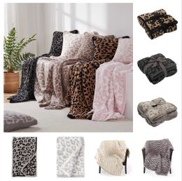 Leopard Designs Deken Zacht Pluche Wol Kinder Ault Gebreide Home Soft Cover Gooi Reisdekens