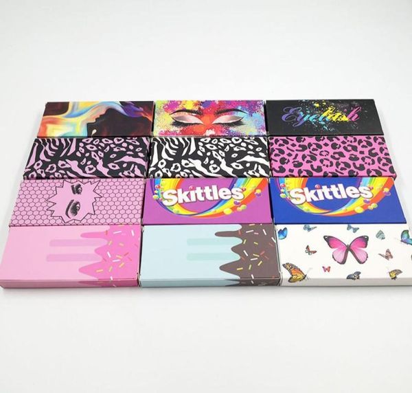 Boîtes d'emballage de cils léopard, impression papillon, emballage de faux cils, boîte rectangulaire vide, boîte d'emballage de cils 5738217