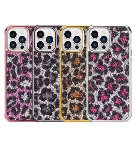 Étuis de téléphone à forage de Flash Leopard pour iPhone 13 12 11 Pro Promax X XS MAX CASE COVER3804318