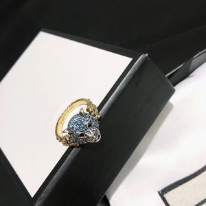 Luipaard hoofdring heren ontwerper diamanten ringen sieraden voor dames unisex leeuw tijger goud mode g ring dames feestbetrokkenheid 2205074d