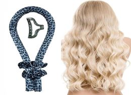 Luipaard Heatless Hair Rollers krullende hoofdband staaf lint krullende grote golf stick maker luie krulharen stylingtools zachte douche c1670383