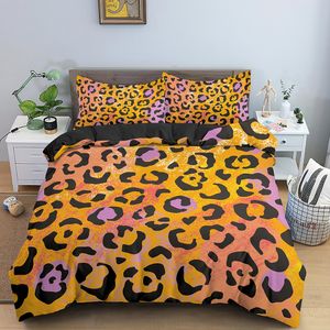 Luipaardpatroon dekbedoverdeksel dieren print cheetah voor kinderen man en vrouw luxe gouden natuur thema decoraties slaapkamer koningin