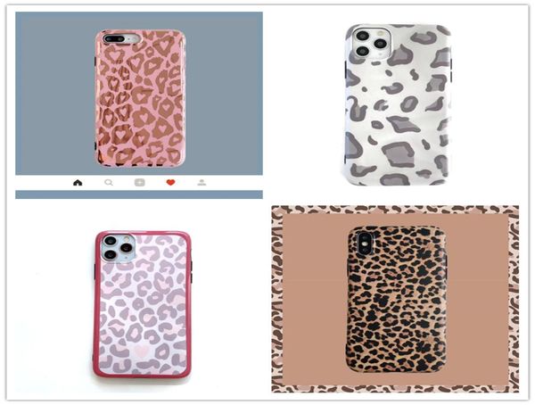 Étuis de téléphone léopard iPhone 11 pro max étui 7plus 8 XR Xs Mas Apple Silicone couverture de Protection souple 5370053