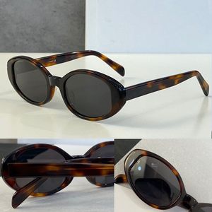 Leopard Print Zwart Rood Ovaal Frame Zonnebril Acetaat 4S212 Designer Dames Shades Eyewear UV400 Ride Party Bar Cute Sexy Style Signature Metal Pattern Sun Bril