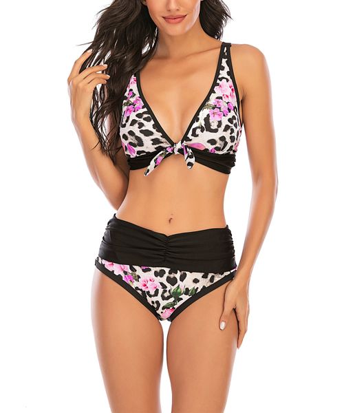 Buste imprimé léopard tendance vil sexy costume d'été dames vacances bikini maillot de bain s6xl 240411