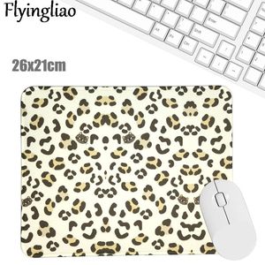 Leopard Print Cat Mouse Pad Anti Slip étanche 21 * 26cm PAD ÉCOLE ÉCOLE FOURNI