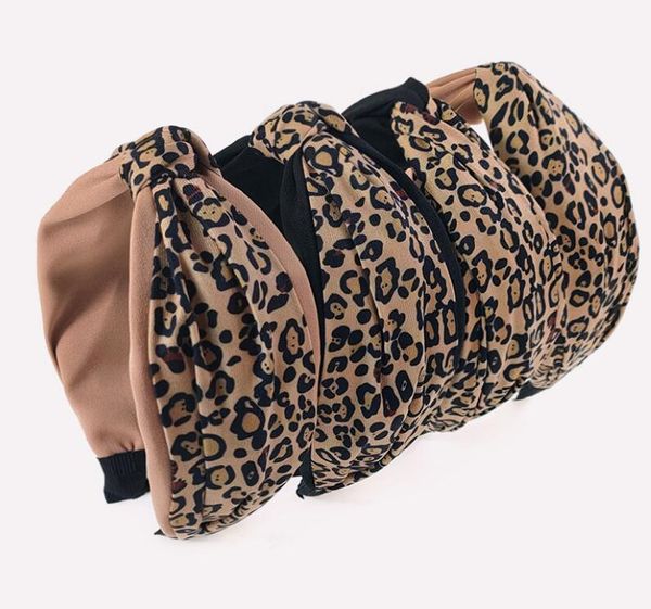 Couleur imprimé léopard conception de bandeau de bande de tête correspondant pour femmes accessoires de cheveux de charme de haute qualité