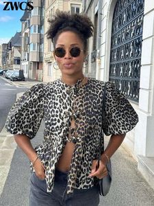 Leopard Imprime-lacets en lacet up femmes bouffées bouffées