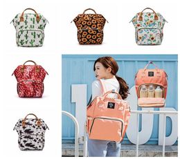 L￩opard Print Mommy Sacs Mommy Diaper Bags Maternity Backpacks Nouveaux sacs ￠ dos multifonctionnels M￨re sac ￠ dos 25 couleurs LXL313L15805080