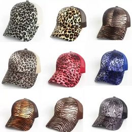 Leopard Print Ponytail Baseball Cap voor Dames Dames Hoed Verstelbare Mesh Caps PRO232