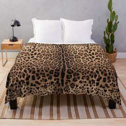 Leopard Print Skin Throwt Couverture canapé-courtepointe manga de couverture polaire