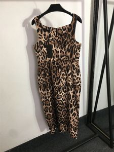 Estampado de leopardo diseñador marrón Vestidos sexy Moda de verano para mujer diseño de estilo callejero Vestido de mujer de vacaciones ropa de mujer