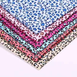 Tissu imprimé léopard 50cmx140cm 100% tissu de couture de bricolage en polyester pour vêtements textiles décoration à la main