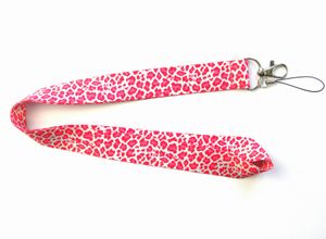 Leopard Printed Key Lanyard ID Badge Holders Animal Phone Neck Straps with Keyring Phone Accessories