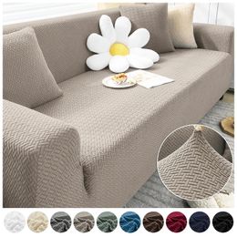 Leorate Polar Fleece Dikke Elastische Sofa Cover Slipcovers Fauteuil Beschermer 1234 Ziethoek Bank voor woonkamer 240325