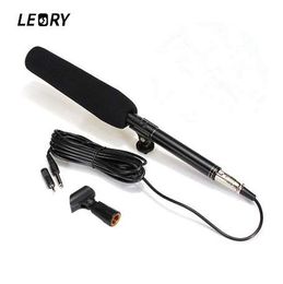 LEEORY Professional Studio Condensator Microfoon MIC Stereo Conferentie Interview voor DSLR SLR Camera Camcorder Video DV DC