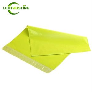 Leotrusting 50 stuks veel Geel-groen Poly Envelop Tas Zelfsluitende Zelfklevende Zakken Plastic Poly Mailer Post Geschenken pack Bags2524