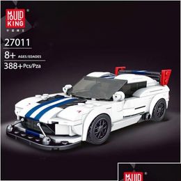 Lepin Blokken Mod King 27011 Movie Game Technic Statische Versie Dodge Viper Acr Roadster Building 388Pcs Bricks Speelgoed voor K Dhmmd Drop Dhq7T