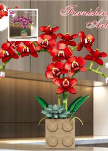 Build Block Flowers 75292 Juguetes de mármol Juegos de ramos de flores Bloques de construcción Kits de modelos de flores Ladrillo Pequeño juguete de plástico Juguete navideño para niña Lepin Ladrillo Regalo de Navidad