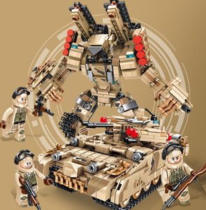 Transformateur Figure Lepin bloc de construction militaire réservoir transformateur jouet Blaster modèle Kit de construction transformateurs Robot petite particule construire militaire Minifig jouets pour garçon