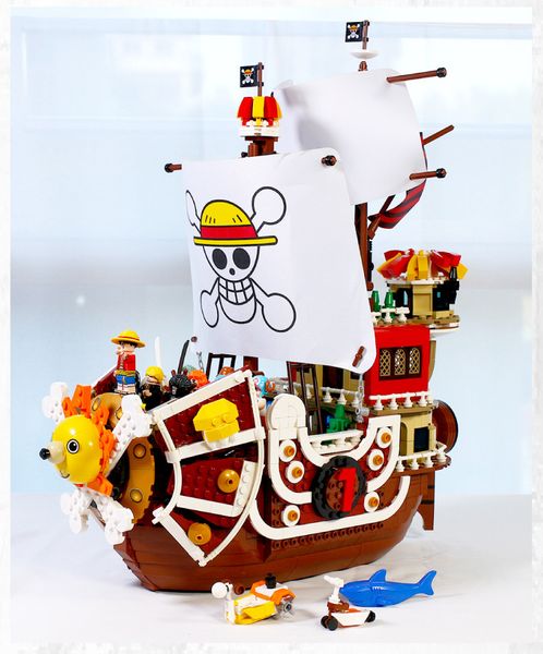 Lepin Pirate King Jumbo blocs de construction 1488 pièces grand soleil assemblé pour enfants ensembles de blocs jouets cadeau de noël