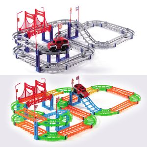 Lepins Car Wholesale DIY Tramway Rail Car Building Block Assembly Electric High Speed Rail marvel Toys Jouets pour enfants Cadeau de Noël pista macchinine