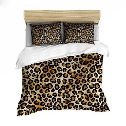 LePoard dekbedoverdeksel Dieren Skin bed Quilt Quilt Full Queen King Size Bedding with Pillowcase Boys Fallter Sets