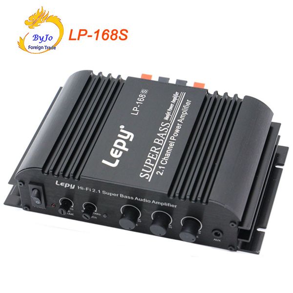 lepy LP-168S Mini HiFi 12V 40W x2 + 68W RMS sortie amplificateur de puissance 2.1CH Voiture Auto Home Audio Stéréo Basse Haut-Parleur + Adaptateur Secteur