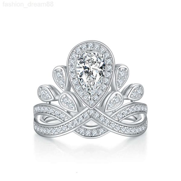 Lerca anneaux bijoux femmes promesse coloré Moissanite diamant bagues 925 en argent Sterling bagues de fiançailles de mariage