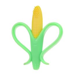 LERVANLA Silicone jouet unique maïs pêche fruits molaire bâton né bébé dentition 220607