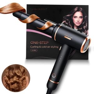 Lescolton Automatic Cold Air Curling Irons 2 In 1 Highspeed Hair Curler Professional Salon Auto Roterend krul IJzer voor alle leeftijden 240425