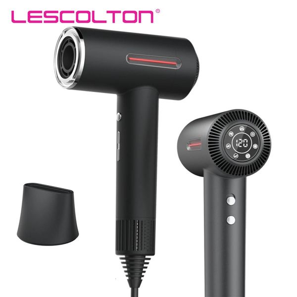 Sèche-cheveux à haut débit Lescolton 110000 tr / min Salon professionnel salon ionique sèche-cheveux négatif sèche-cheveux ionique antistatique Care 240411