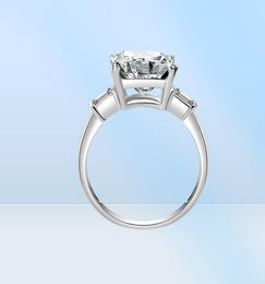 Lesf Fashion Engagement Ring 5 Carat Superior Grade Sona Diamond Bridal 925 Sterling Silver Women Rings Gift6123366