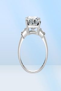 LESF Fashion Engagement Ring 5 Carat Superior Grade Sona Diamond Bridal 925 Silver Silver Women Rings Gift4523446