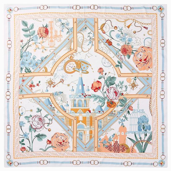 Lesida Twill Silk Scarf Femmes Square Châles Stoles Swarves Rose Echarpes Fourse