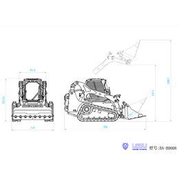 Lesu 1/14 Métal PEINTÉ RC RC SKID-SETER CHARDER CARS