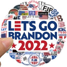Laten we Go Brandon! 50 stks Hotsale VS President Biden Stickers Non-Random voor Auto Bagage Sticker Laptop Skateboard Motor Waterfles Snowboard Decals Dropshipping