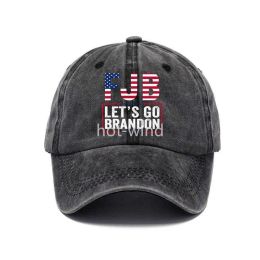Let's Go Brandon Ball Hat Anti Biden Funny Humor Béisbol Snapbacks Us Flag Star Strip Strip FJB Hats de mezclilla impresa Trump 2024 Political LL