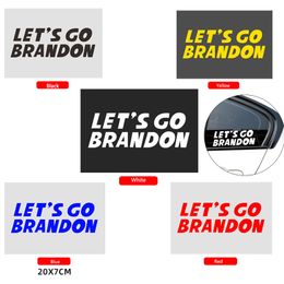 Laten we Go Brandon Auto Stickers Party Gift Trump 2024 Presidentiële verkiezing PVC Sticker 20 * 7cm